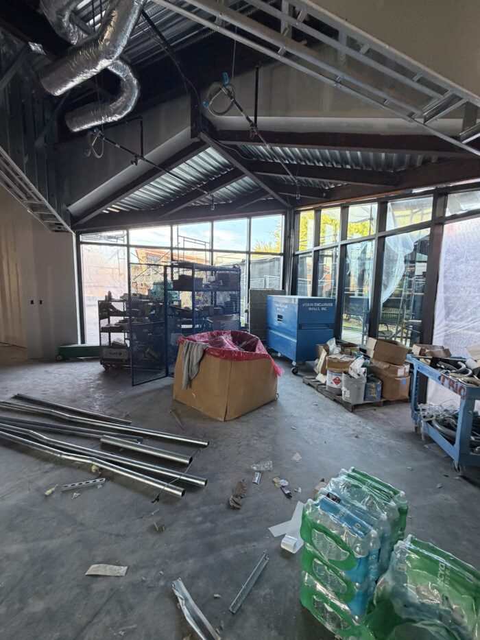 Drywall on the first floor is almost complete