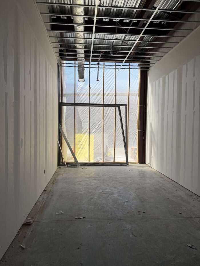 Hallway that will eventually connect the two buildings