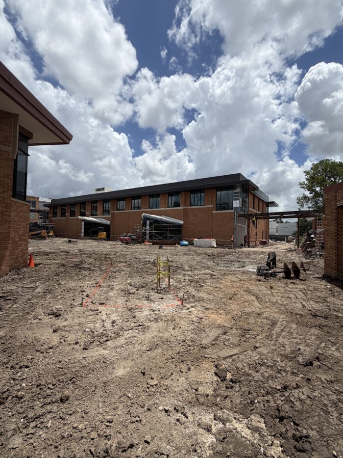 Building and courtyard
