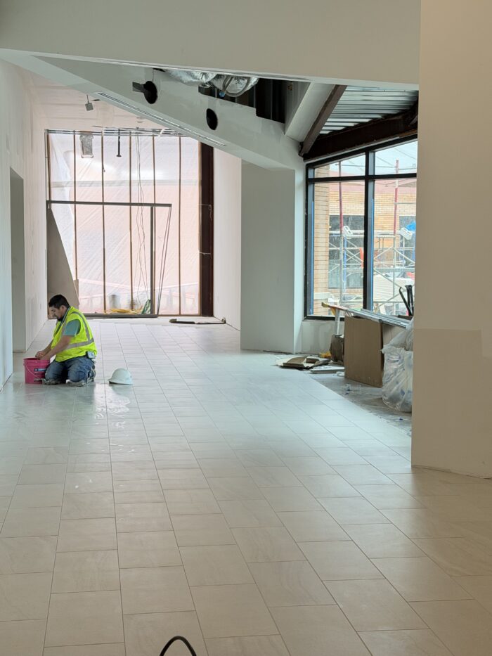 Tile floors inside!